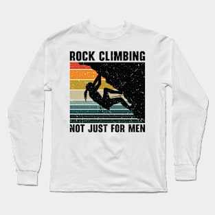 International Women's Day Mountain Retro Rock Climbing Long Sleeve T-Shirt